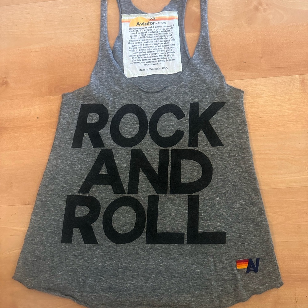 Aviator Nation Gray Tank Top